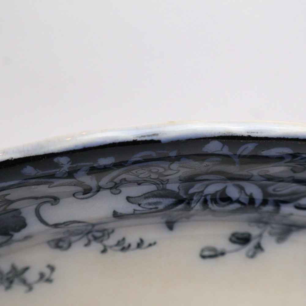 Antique Chatsworth 1790 "Flow Blue" Pattern K. & Co B Late Mayers Serving Tray - Picture 5 of 12